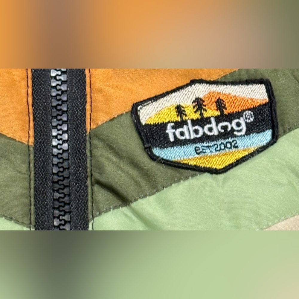 Fabdog Black Chevron Puffer Jacket in Black Size Small - Picture 5 of 6